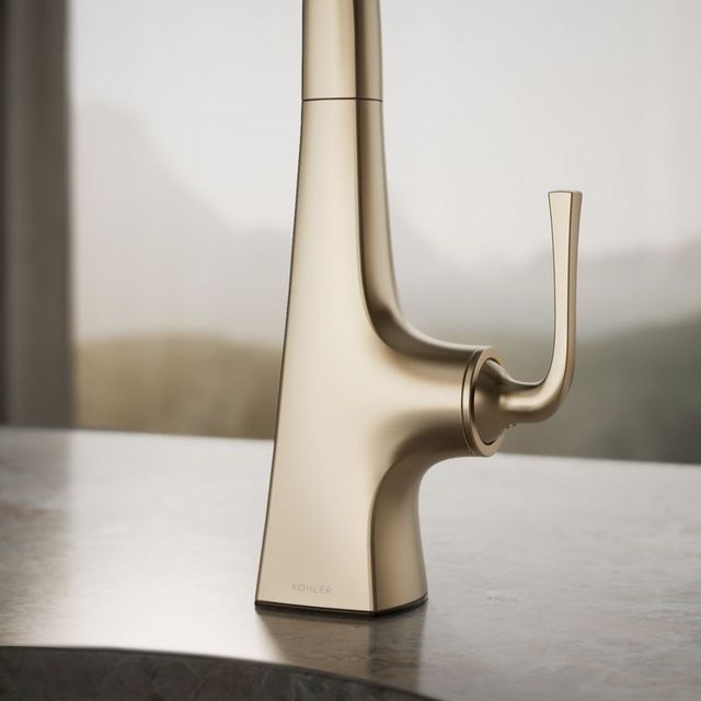 KOHLER® Graze® Vibrant Brushed Bronze Single-Handle Bar Sink Faucet-3