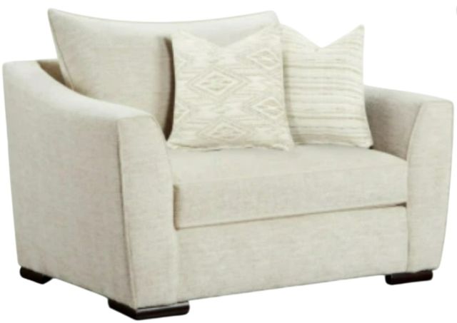 Fusion Furniture Vibrant Vision Oatmeal Gray Chair and a Half-0
