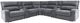Parker House® Polaris 7-Piece Bizmark Gray Modular Power Reclining Sectional with Power Adjustable Headrests-0
