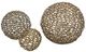A & B Home 3-Piece Gold Chain Decorative Spheres Set-1