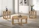 Coaster® Kessler 3-Piece Light Oak Coffee Table Set-1