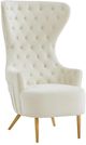 TOV Furniture Jezebel Cream Velvet Wingback Accent Chair-0