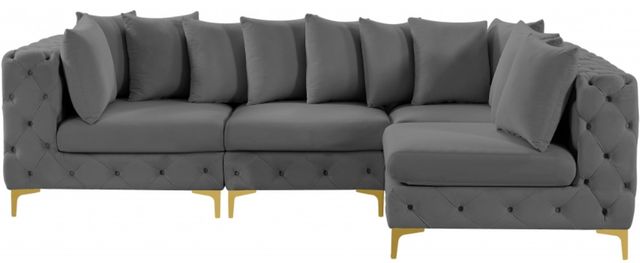 Meridian Furniture Tremblay 4-Piece Grey Modular Sectional Set-0