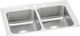 Elkay Lustertone® Classic Lustrous Satin 29" x 18" x 6-1/2" 3-Hole Equal Double Bowl Drop-In ADA Sink-0