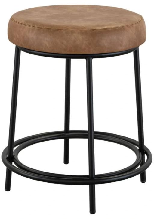 International Furniture Direct Frida Black/Orange Counter Stool-0