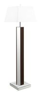 Coaster® Elena Brown/White 67" Square Tapered Mirrored Floor Lamp -1