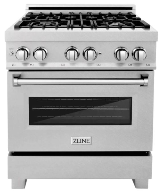 ZLINE Legacy 30" Satin Stainless Steel Pro Style Dual Fuel Range with Griddle-0