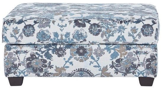 Hughes Furniture® 13100 Suzani Haze Ottoman-0