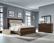 Liberty Furniture Arden Road Satin Cherry Queen Upholstered Sleigh Bed-1