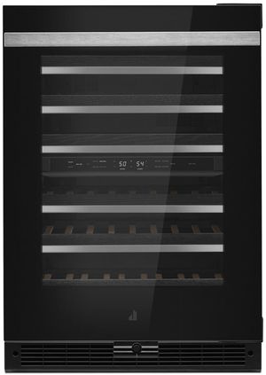 JennAir® NOIR™ 24" Black Wine Cooler Front view of the JennAir® NOIR™ 24" Black Wine Cooler