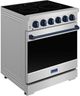 Thor Kitchen Gordon Ramsay Series 30" Stainless Steel Pro Style Electric Range with Precision Knob Control & Blue Hardware-2