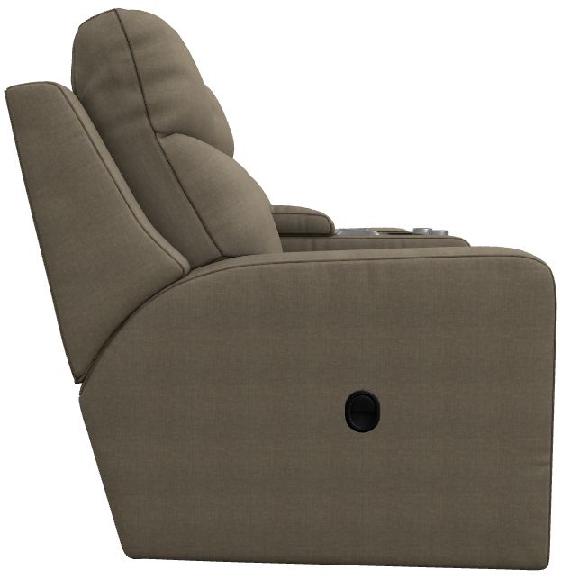 La-Z-Boy® Emmons Brindle Manual Reclining Loveseat with Console-3
