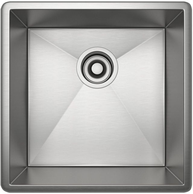 Rohl® Forze™ Brushed Stainless Steel Single Basin Stainless Steel Kitchen Sink-0