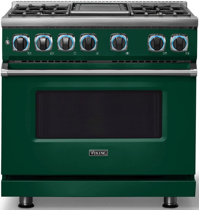 Viking® 7 Series 36" Ivy Pro Style Dual Fuel Range with Griddle-3