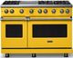 Viking® 5 Series 48" Daffodil Pro Style Gas (NG) Range with Polished Chrome Trim-0