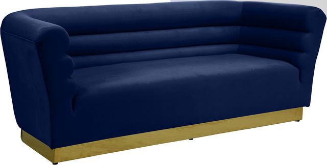 Meridian Furniture Bellini Navy Velvet Sofa-0