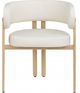 Meridian Furniture Gideon Cream/Natural Vegan Leather Dining Chair-1
