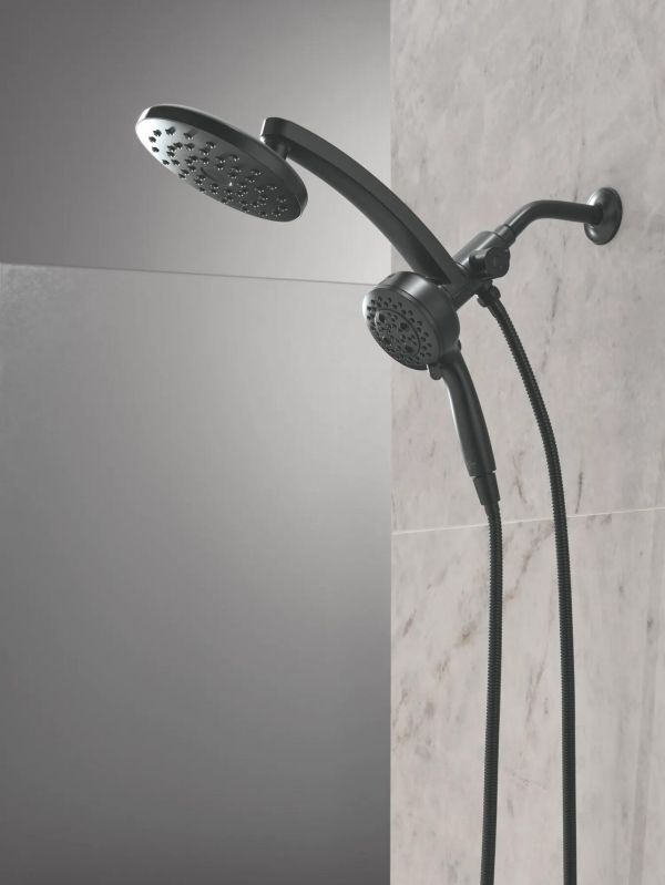 Delta Universal Showering PivotPro™ Matte Black 3-in-1 Combination Shower with Docking Mount for Hand Shower-1