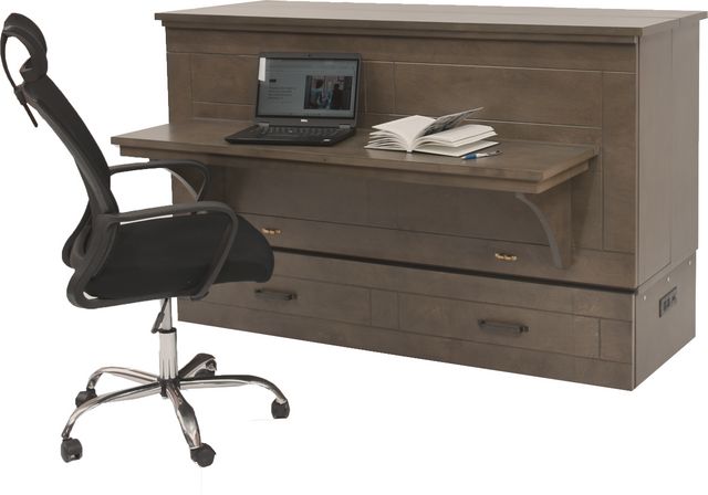 CabinetBed™ Studio Series Grey Folding Queen Bed