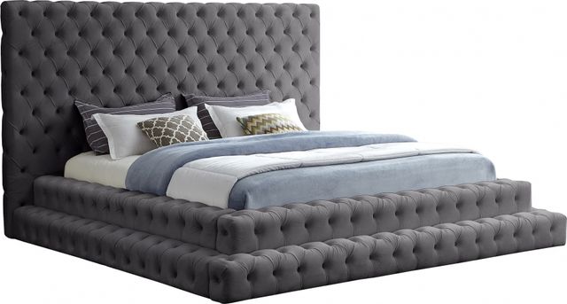 Meridian Furniture Revel Grey King Bed-0