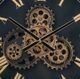 A & B Home Black/Gold Large Roman Numeral Gear Clock-4