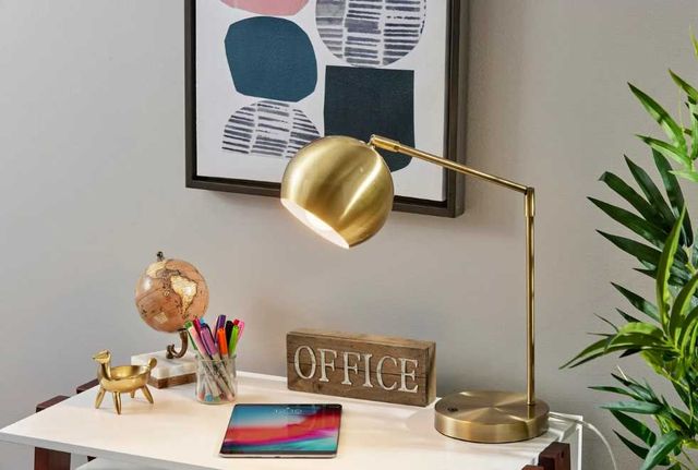 Adesso® Ashbury Antique Brass Desk Lamp-4
