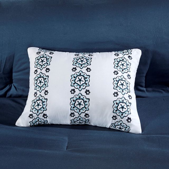 Olliix by Intelligent Design Loretta Navy Twin Comforter and Sheet Set-3