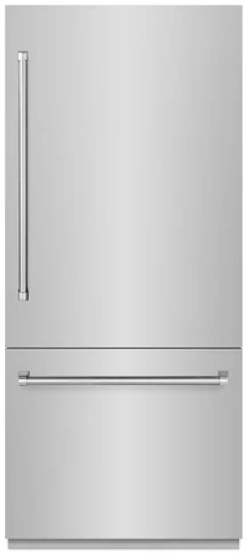 ZLINE 36" 19.8 Cu. Ft. Stainless Steel Built-In Bottom Freezer Refrigerator with Graphite Gray Interior-0