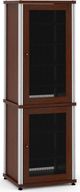 Salamander Designs® Synergy Model 703 AV Cabinet-Dark Walnut/Aluminum-0