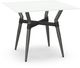 Amisco Customizable Link White Glass 29.5" Square Table with Steel Legs-0