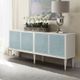 ACME Furniture Ansaldo Pearl White/Silver Shimmer Console Cabinet-1