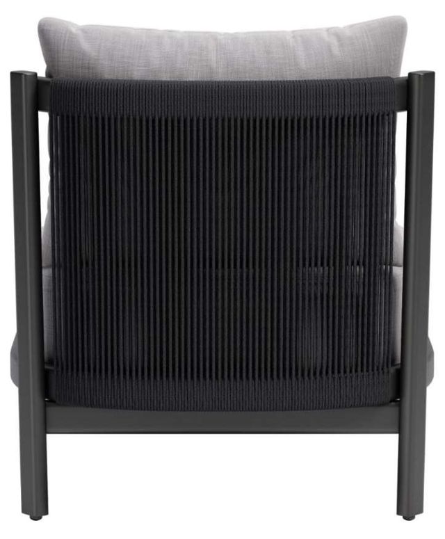 Zuo® Modern Horizon Black/Gray Aluminum Fabric Outdoor Accent Chair-3