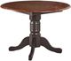 A-America® British Isles Antique Oak Dropleaf Dining Table with Black Base-0