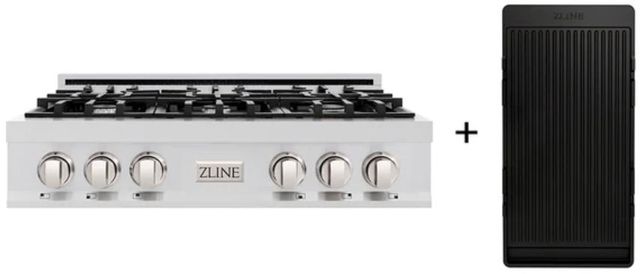 ZLINE Classic 36" Stainless Steel Gas Rangetop with Griddle-0