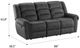 Emerald Home Baldwin Slate Gray Manual Sofa-3