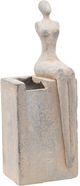 A & B Home Washed White Plant Pot-2