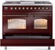 Ilve® Nostalgie II Series 40" Burgundy Pro Style Dual Fuel Range-4
