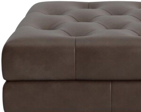 Bassett® Furniture Customizable Danbury Large Leather Storage Ottoman-3