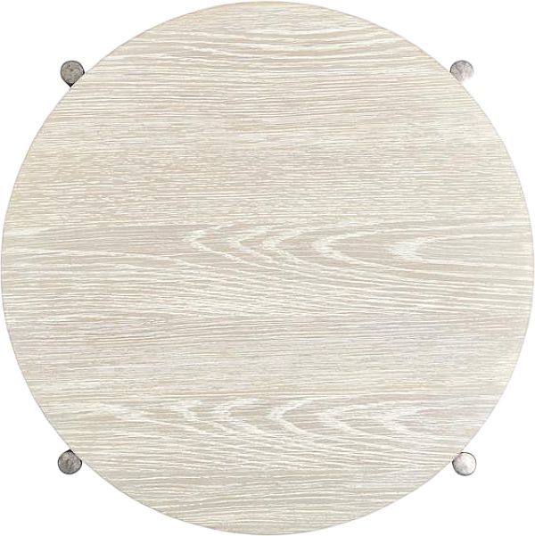 Magnussen Home® Jennings Edgecomb Grey/Weathered Antique Nickel Round End Table-3