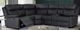 Global Furniture USA U6026 3-Piece Black Manual Right-Arm Facing Sectional-0