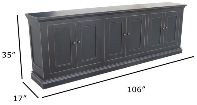 Nest Home Collections Mimi Vintage Black Long Cabinet -3
