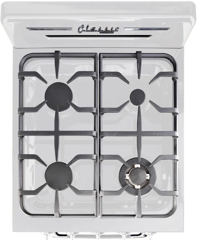 Unique Appliances 24" Marshmallow White Classic Retro Offgrid Freestanding Gas Range-2