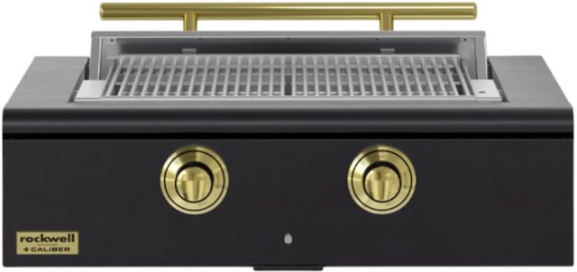 Caliber™ Rockwell 2-Burner Matte Black Built-In Liquid Propane Grill with Brass Hardware-0