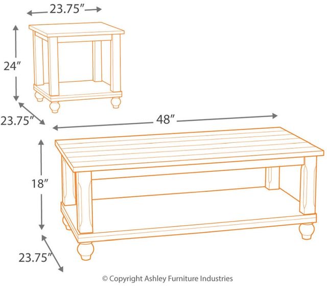 Signature Design by Ashley® Cloudhurst 3-Piece White Occasional Table Set-1