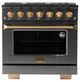 Kucht Professional KEG Series 36" Titanium Stainless Steel Pro Style Liquid Propane Gas Range-0