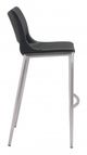 Zuo® Ace Black and Silver Bar Chairs-1