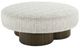 Rowe® Customizable Kindred Round Ottoman in Sesame Legs-0