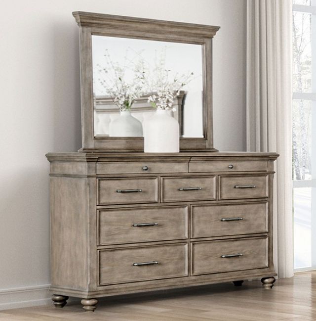 Furniture of America® Philomath 4-Piece Aged Oak Queen Bedroom Set-3