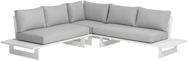 Meridian Furniture Maldives 3-Piece Gray Fabric Outdoor Modular Sectional-0