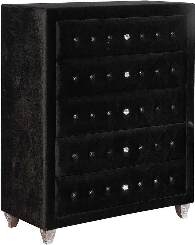 Coaster® Deanna Black Upholstered Chest-0